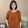 Cárdigan de punto hueco de otoño para mujer, madre de mediana edad, chal exterior fino, top holgado y versátil de manga larga