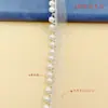 Malla Hecha a Mano Borde de Hilo Dorado y Plateado Cinta Encaje de Perlas Accesorios Nuevos para Ropa China Código de Barras