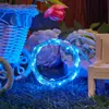 Luzes de Fio de Cobre LED Luz Piscante Cordão de Luzes Cordão de Luzes de Fio de Cobre Caixa de Bateria Artesanato de Planta Verde Simulada Luz Tira de Luz Decorativa Luz de Estrela
