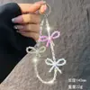 Nueva Cadena de Cristal de Lujo con Lazo para Teléfono Correa de Muñeca Funda de Teléfono Lanyard Colgante de Bolso Llavero Anti-Pérdida