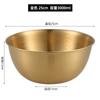 Tigela de Aço Inoxidável Estilo Coreano Comercial Dourada com Duas Alças Tigela Salah Tigela para Hot Pot Caixa com Tampa Tigela Tigela para Preparo de Alimentos Tigela Neat para Batatas Fritas