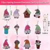 Llavero 5D12 de Navidad DIY con pintura de diamantes, colgante de cristal de diamante acrílico de doble cara