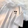 Camiseta de Manga Corta para Hombre de Algodón Puro Pesado Verano 2026 Nueva Marca de Tendencia Estilo Americano Camiseta Casual Holgada de Media Manga Ropa de Verano para Hombre