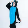Mono de Dibujos Animados de Animales de Lana Gato Medianoche Azul Gato Medianoche Morado Unisex Ropa para el Hogar con Capucha Disfraz de Rendimiento