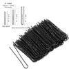 Pinza Negra en Forma de U para Bolas de Pelo Pinza para el Pelo Pasador Fijo para el Pelo Pinza Invisible para el Pelo U Engrosada Shihai