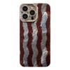 Funda de Teléfono Rayas Onduladas de Color Contrastante Adecuada para iPhone 16, 18 Pro Max Película para Lente, iPhone 17 Retro, Gama Alta 12