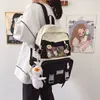 Mochila Escolar para Niñas de 3º a 6º Grado para Mujer Estilo Coreano Harajuku Estilo Japonés Simple Corazón Girly Mochila Estilo Universitario para Estudiantes Universitarios