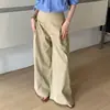 Calças Cáqui Femininas Verão Estilo Fino 2026 Novo Estilo Emagrecedoras Estilo Old Money Calças de Alfaiataria Toque de Luxo Casuais Calças de Pernas Largas