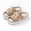 Sandalias casuales de verano para niñas con tiras y suela gruesa de EVA estilo universitario, estilo informal, de lona imitada, famosas en Internet.