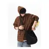 Camisa con Capucha de Cuadros Americanos para Protección Solar para Hombres y Mujeres Verano 2025 Estilo Perezoso Camisa de Protección Solar Chaqueta Fina de Manga Larga para Pareja