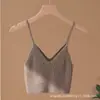 Top tubinho canelado 100% cashmere, regata de malha versátil com decote profundo para primavera/outono, top básico.