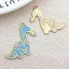 Liga com Gotejamento de Óleo Animal de Desenho Animado Dinossauro Pingente DIY Colar Brinco Chaveiro Acessório de Joia Kit de Materiais