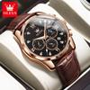 Reloj de cuarzo con cronógrafo deportivo multifuncional de la marca Oli con respaldo de estrellas, reloj de hombre de moda transfronteriza, reloj para hombre