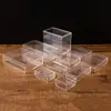 Caja Rectangular de Plástico Transparente con Tapa, de Grado Alimenticio, para Regalo, Joyería, Almacenamiento, Exhibición, Caja Acrílica