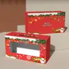 Caja Navideña para Cupcakes de Grado Alimenticio Caja para Pasteles de Boda Caja para Snacks Transparente Caja para Snacks de Dulces Empaque Exquisito