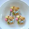 Accesorios de resina con forma de oso de flores, crema de gel, accesorios para el cabello, funda para teléfono móvil, llavero, taza de agua, hebilla para zapatos.