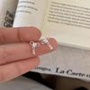 Aretes de perlas con aguja 925 para mujer, colgantes en la parte trasera, estilo ins, nuevo estilo caliente, modernos, lisos, circulares, nicho, aros para la oreja, venta al por mayor