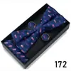 Pajarita para Hombre, Gemelos Jacquard para Boda de Negocios, Set de Tres Piezas con Pañuelo de Bolsillo, Set de Caja de Regalo con Accesorios de Traje de Moda