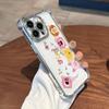 Adecuado para funda de teléfono móvil Apple 16, nuevo iPhone 14 Promax transparente y lindo Winnie the Pooh con bolsas de aire engrosadas de cuatro esquinas