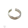 Anillo de Plata de Ley S925 Estilo Coreano Cara Sonriente Feliz Simple para Mujer Anillo Liso Versátil Anillo de Comida Diseño de Nicho