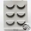 Mecanismo de Nuevo Producto Transfronterizo Pestañas Postizas Suaves Cruzadas Realistas Maquillaje Natural Pestañas Acrílicas Tres Pares Explosiones