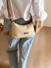 Bolso Tejido Novedad Nicho Transfronterizo 2025 Bolso de Playa de Verano Versátil Bolso Bandolera de Hombro Único Bolso Dumpling