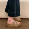 Sandalias de Plataforma Gruesa para Aumentar la Altura para Mujer, Nuevo Estilo Verano 2026, Adecuadas para Usar con Faldas, Sandalias de Dedo Planas de Plataforma Casual para Playa