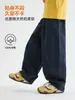 Nova linha de roupas infantis da Haima para meninos, calças compridas de outono 2026, calças casuais 100% algodão, calças largas de perna curva, moda outonal tendência