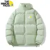 Chaqueta de Algodón Grueso Multicolor Casual de Moda Otoño Marca de Moda Urbana Abrigo de Algodón para Pareja Cuello Alto Ropa de Invierno
