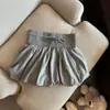 Falda A-line de cintura ancha anti-exposición estilo deseo puro para mujer de talla grande, minifalda deportiva A-line adelgazante de verano, falda de capullo de ballet