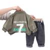 Traje para niño primavera y otoño 2024 ropa para niños guapos abrigo digital de primavera para niños conjunto de dos piezas entrega de una pieza