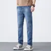 Jeans Masculino Estilo Primavera, Corte Reto, Solto, Moderno, Versátil, Marca de Moda Jovem, Casual, Slim-Fit, Calça Retro para Homens