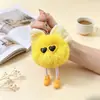 Pelúcia de coelho rex imitação, chaveiro fofo de bolinha de carvão, pingente de brinquedo de pelúcia, decoração de bolsa e carro, boneca de desenho animado