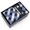 Set de Regalo de Caja de Cuatro Piezas para Corbata de Hombre, Corbata Formal de Negocios de Alta Gama, Regalo de Boda y Festivo para Hombre, Corbata con Logo Personalizado
