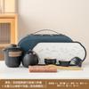 Set de Té para Viaje al Aire Libre Portátil Pequeño Set Viaje Una Tetera Cuatro Tazas Camping Taza Rápida Portátil Preparación de Té al Aire Libre