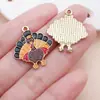 Amazon Transfronterizo Nuevo Sombrero de Hoja de Arce de Acción de Gracias Espantapájaros Accesorios de Aleación Colgante Colgante DIY Llavero