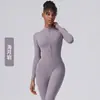 Mono de Yoga Weiman Transfronterizo con Cremallera de Sensación Desnuda de Manga Larga para Mujer, Body Ajustado de una Pieza para Deporte de Fitness de Alta Intensidad
