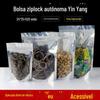 24 * 35 + 5 Yin e Yang saco de folha de alumínio saco ziplock saco de embalagem de alimentos para cães saco de folha de alumínio saco autônomo aluminizado Yin e Yang