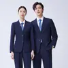 Traje Formal de Invierno Grueso Negro para Hombre y Mujer, Mismo Estilo, Traje de Negocios Formal, Traje de Trabajo para Banco