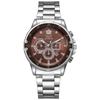 Reloj de Acero para Hombre con Esfera de Cara de Payaso de Venta Caliente, Nuevo Calendario, Falso de Tres Ojos, Decorativo de Negocios, Movimiento de Cuarzo