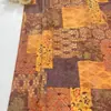 Tela brocada impresa vintage geométrica de rayón brillante para vestidos de mujer, bolsos, bufandas y telas florales hechas a mano, con patrones personalizables