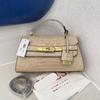 2023 Nuevo Gs Bolso para Mujer Bolso Patrón de Cocodrilo Color Sólido Moda Estilo Europeo y Americano Bolso de Hombro Cruzado Kelly Versátil