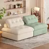 Sofá Minimalista Moderno con Colchón para Apartamentos Pequeños, Sala de Estar, Estudio, Sofá Cama Modular Multifuncional para una Persona Balcón