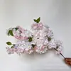 Simulação 3-garfo criptografia flor de cerejeira begônia flor de cerejeira casamento auditório decoração material de flor combinação material adereços de filmagem flores artificiais atacado