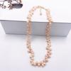 Collar de perlas de agua dulce con forma de pétalo estilo barroco vintage Dongdaemun, cadena de clavícula sencilla de estilo coreano, con pulsera femenina