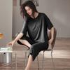 Una generación de pijamas modales para mujer versión coreana de traje holgado de color sólido de verano delgado de manga corta ropa para el hogar se puede usar afuera