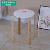Diseño de Taburete Apilable para Uso Doméstico, Sillas de Mesa de Comedor de Madera Maciza, Taburetes Apilables de Madera Maciza al por Mayor