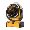 Ventilador de Aspersión Transfronterizo para Exteriores Recargable por USB Portátil Ajuste de Velocidad Continuo Ventilador de Pesca Camping Iluminación para Tienda