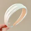 Diadema Exquisita Maillard de Ala Ancha y Corona Alta para Mujer, Nueva Diadema de Otoño 2026, Accesorio para el Cabello de Uso Diario de Alta Gama