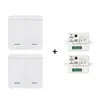 Interruptor Inalámbrico de Control Remoto Transfronterizo, No Requiere Cableado, Fácil de Instalar, Piezas de Modificación, Dispositivo de Encendido/Apagado 433, Control Inteligente de Iluminación y Electrodomésticos
